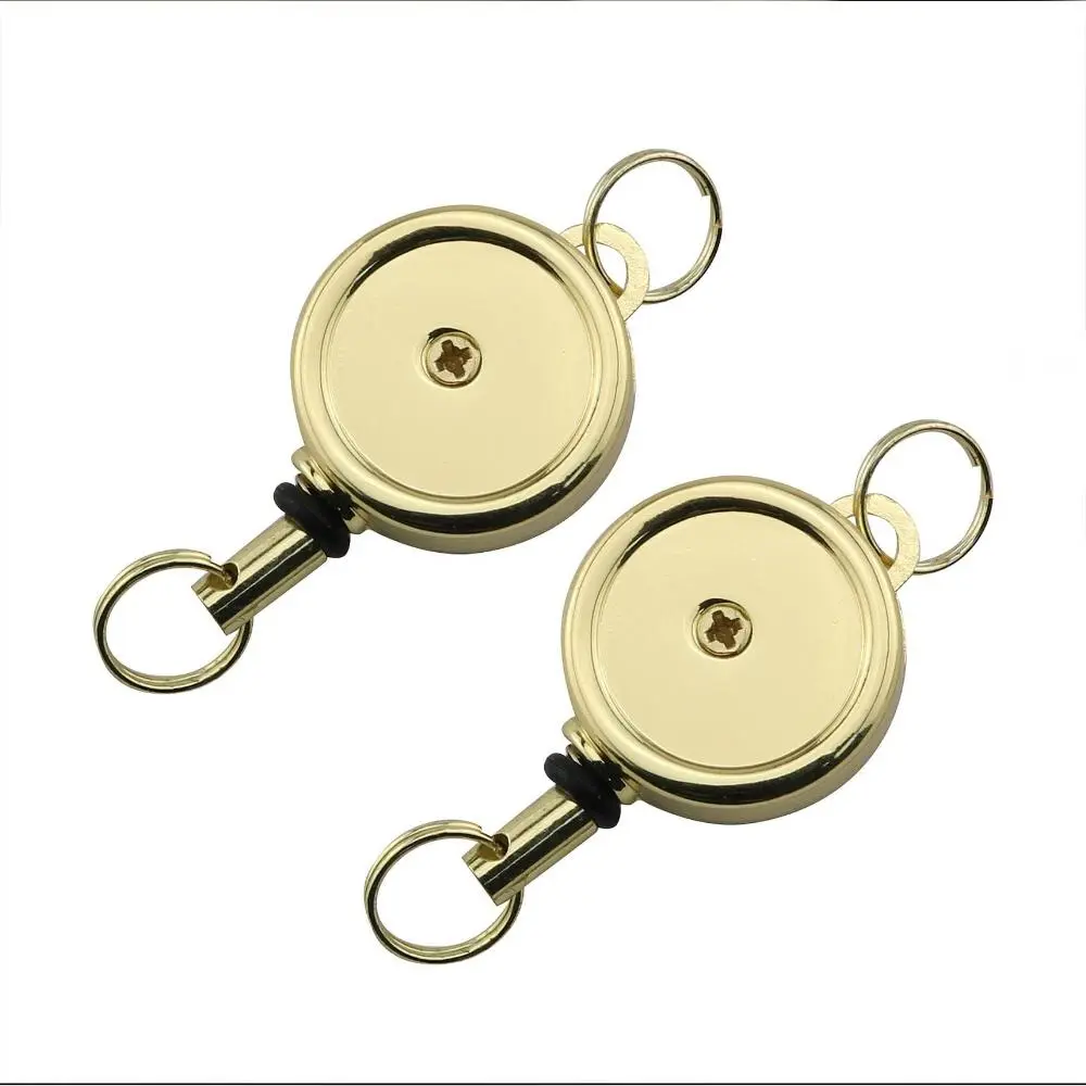 2 Piece Expandable Keychain Zinc Alloy High Elasticity Key Ring Holder Tool Stretch Rope, Durable & Flexible Design, Ideal for Keys Storage