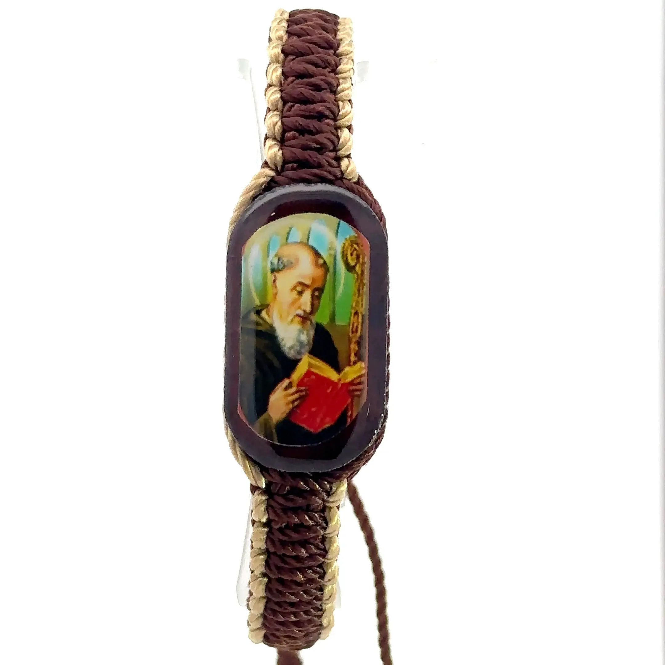St Benedict Brown and Tan Bracelet