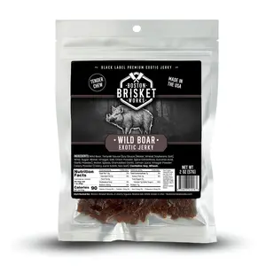 WILD BOAR JERKY - 100% Wild Boar Meat – Exotic Wild Game Snack – Unique Valentines Day Gifts for Men, Boyfriend, Husband – Cool Guy Gift Idea.