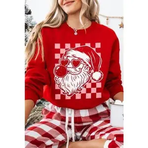 Retro Santa Cherry Red Sweatshirt