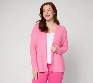 Belle by Kim Gravel Sweatshirt_Slub Open Front Long Cardigan