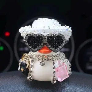 car duck design car ornament, vehicle decoration accessory, essential for cars, casual vacation-style duck car decor, motorcycle and bicycle interior accessories