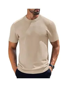 COOFANDY Men's Knitwear T-Shirts Short Sleeve Crewneck Shirt Casual Textured Pullover Tees