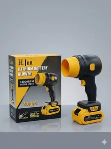 H.Jon Cordless Handheld Lithium Turbo Blower - 20m/s Powerful Airflow, Rechargeable Lightweight Air Duster for Home, Car Cleaning