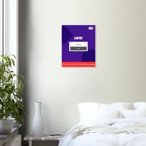 Kahoot Poster - Life is too short to give up - Motivational Funny Wall Art - Gift Idea - Sustainable Paper Decor Matte Decoration Print Decor Print