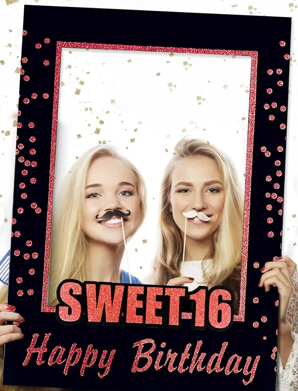 Rose Gold 16th Birthday Party Photo Booth Props 16th Birthday Photo Frame Birthday Photo Frame Diy Decor Cardboard Decoration