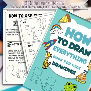 Step-By-Step Drawing Book for Beginners, Sketchbook with Diverse Themes, Includes Animals, Fruits, Vehicles, Daily Objects, Creative Art Practice