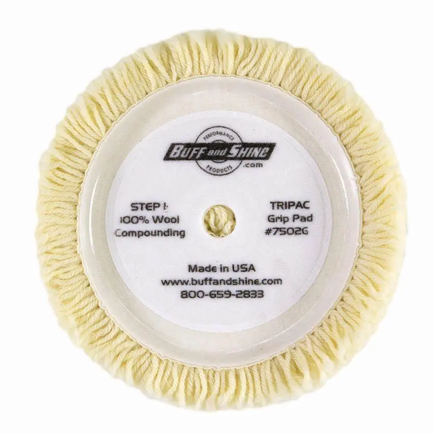 Buff and Shine® 7.5" 100% Natural Wool 4 Ply Twist Grip Pad™