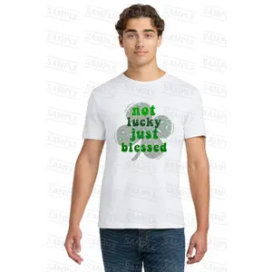 Not Lucky Just Blessed Leopard Gildan® Heavy Cotton™ 100% Cotton T-Shirt