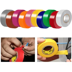 10 Roll Mixed Colors Electrical Tape, Waterproof, Industrial Grade Vinyl, 3/4 in x 60 ft– Strong Self-Adhesive PVC Electric Tape for Wire Insulation, Suitable for Most Domestic, Commercial, and Industrial Environments