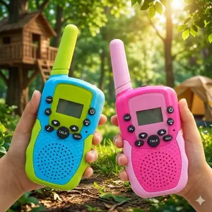 Long Range Kids Walkie Talkies: Outdoor Adventure Toy, Durable Drop-Resistant Portable Set for Boys & Girls. Perfect Birthday Gift, Educational STEM Learning, Hot Trending Communication Device for Children's Play.