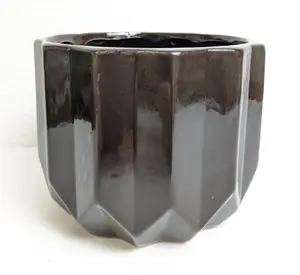 Small Chocolate Brown Ceramic Planter 4 1/2"