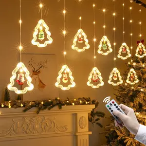 Christmas Decoration Lights String, USB Plug-In Christmas Window Lights, Curtain Lights Tree Lights Party Atmosphere Decorations, 1pc
