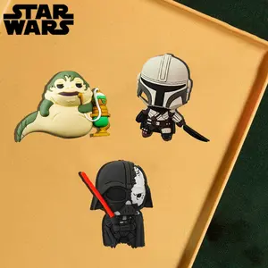 1/3PC STAR WARS Officially Licensed Jabba the Hutt Darth Vader Broken Helmet Cartoon DIY Fridge Magnet Stickers Sci-fi 3D Effect Lightweight Easy Carry Realistic Color Good Texture Car Interior