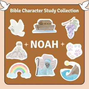 Noah | Bible Character Study | Transparent Bible Stickers