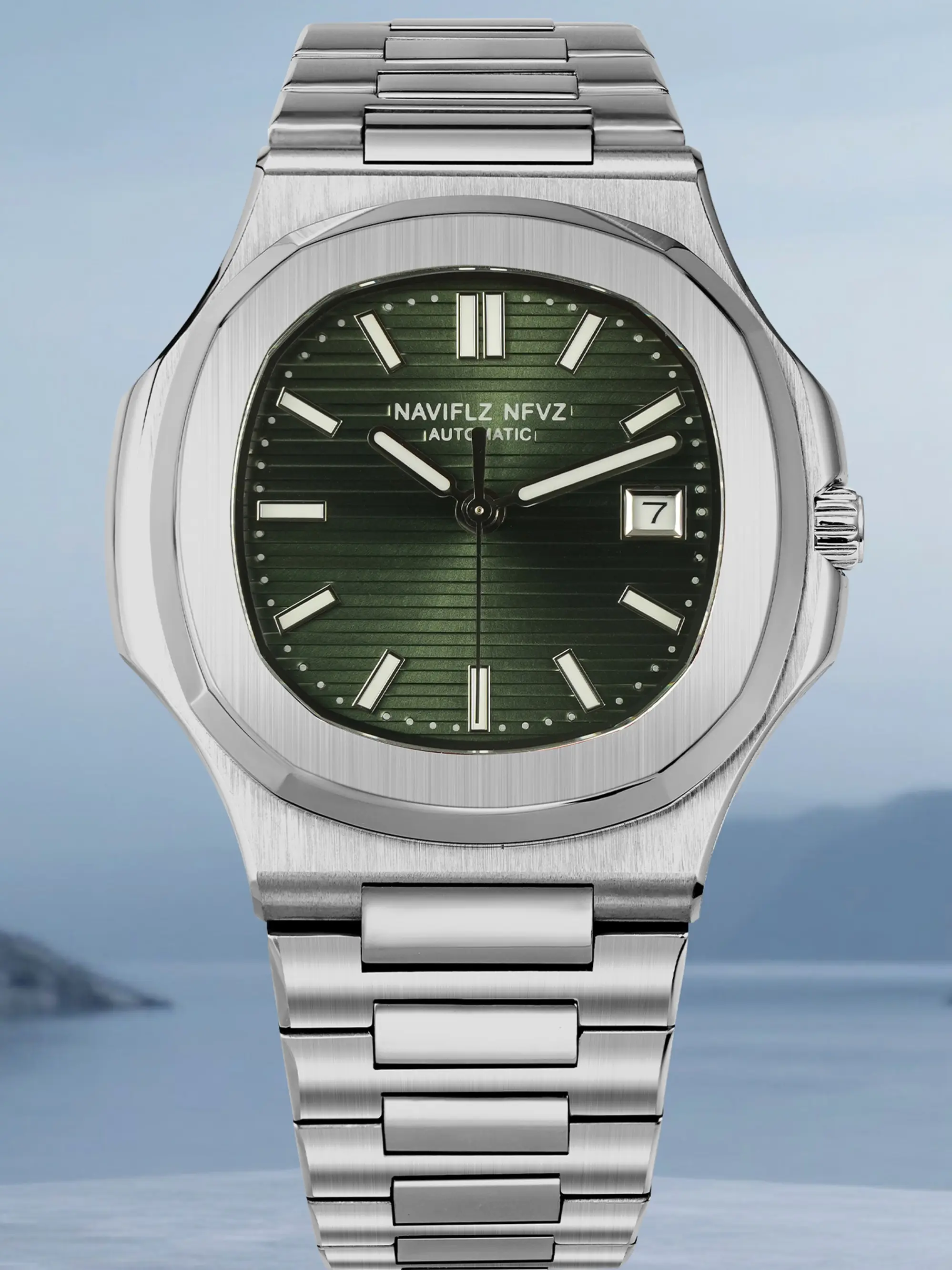 NAVIFLZ NFVZ Men Watch Automatic Mechanical Japan 8215 Swiss Watches AR Coating Sapphire Stainless Steel Waterproof 50m Wristwatch Men Watch