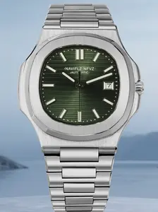NAVIFLZ NFVZ Men Watch Automatic Mechanical Japan 8215 Swiss Watches AR Coating Sapphire Stainless Steel Waterproof 50m Wristwatch Men Watch