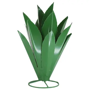 Metal Agave Plant Green Wide - Metal Yard Art
