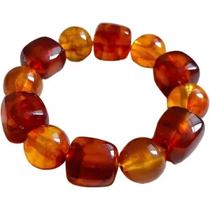 Irregular Beaded Bracelet for Women Colorful Big Large Beads Stretch Bracelet Chunky  Orange Red Green Bracelets