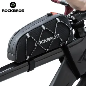 ROCKBROS Top Tube Bike Bag Bicycle Front Frame Bag Bike Accessories Pouch Compatible with iPhone 14/13/12 Pro Galaxy S22/S21