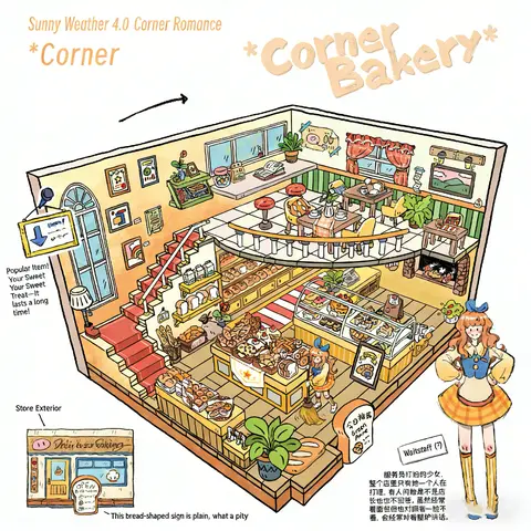 4.0 Manual 3D Handmade Corner Romance Stickers - Traditional Scrapbooking Craft Supplies, Adult DIY Scene Sticker Set for Sunny Weather Stress Relief to Create Unique Scenes (Each Unique Piece)