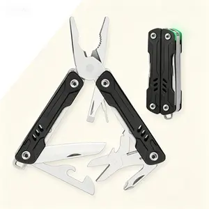 Compact 11-in-1 EDC Multitool Keychain, Mini Pliers with Pocket Knife, Scissors & Screwdrivers, Lightweight Small Multitool for Travel, Camping, DIY, and Gift, Cool Gadget for Men