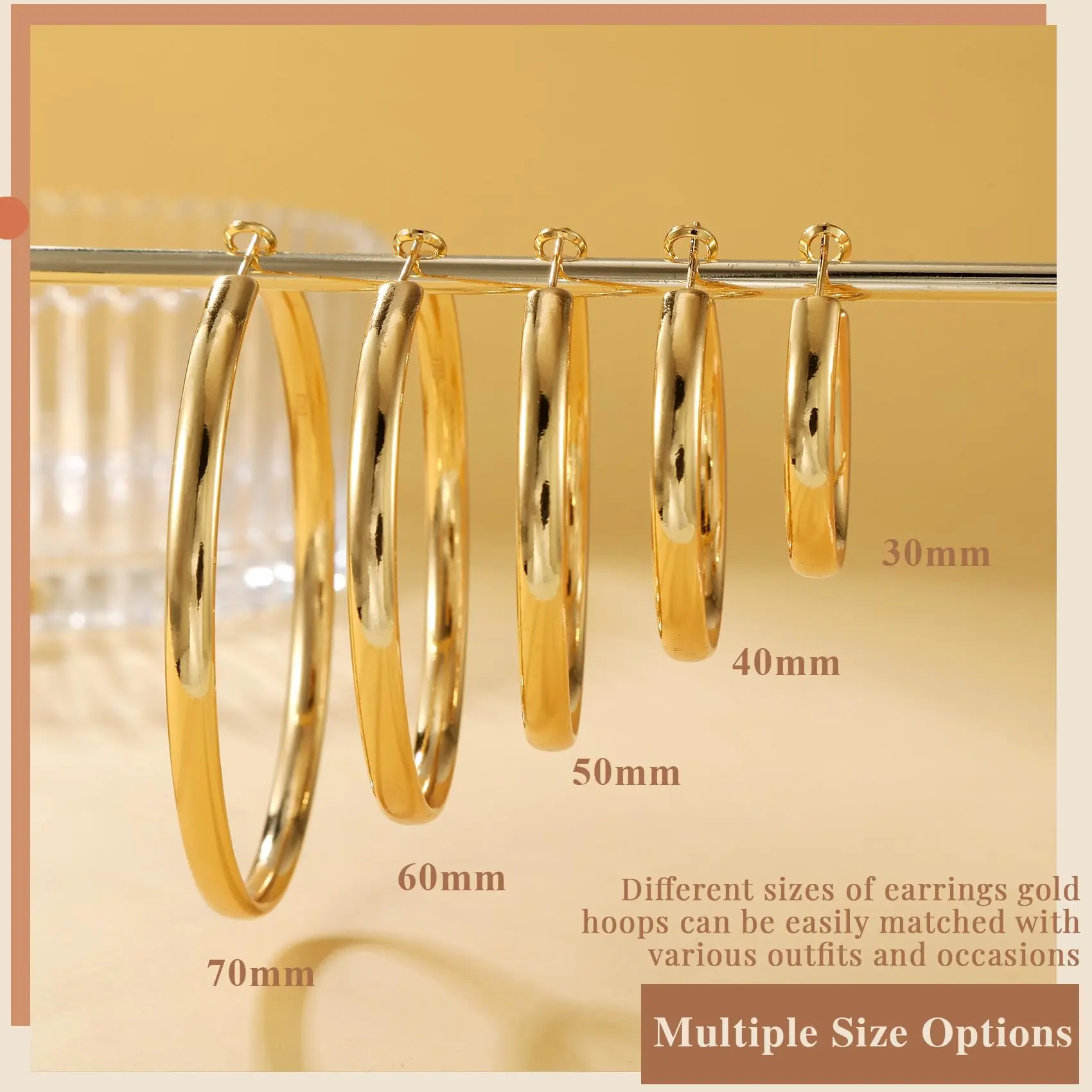 50mm wide silver ring earrings, lightweight 925 pure silver ring earrings, women's hypoallergenic large thin ring earrings are perfect gifts for women on Valentine's Day