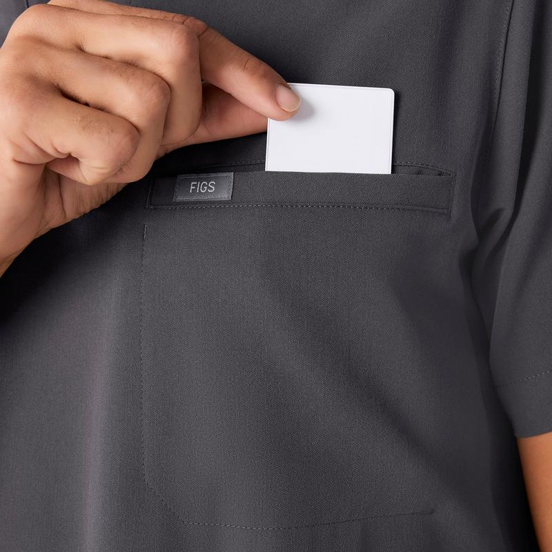 men's Charcoal Arad Polo - Scrub Top