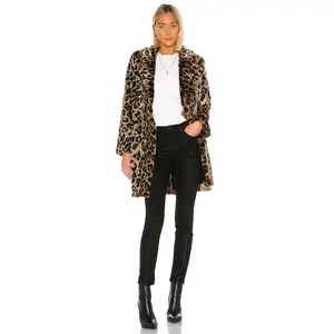 House of Harlow 1960 X REVOLVE Genn Faux Fur Coat in Natural Leopard