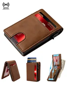 Men Slim Wallet, RFID Credit Card Holder, ID Bank Cardholder, Cash Money Clips,Aluminium Metal Case, Minimalist Bifold Smart Wallet,Coin Purse for All Seasons,Rfid Blocking Wallet Gift,Rfid Wallets, Casual, Portable,Thanksgiving,Gift,Father's Day