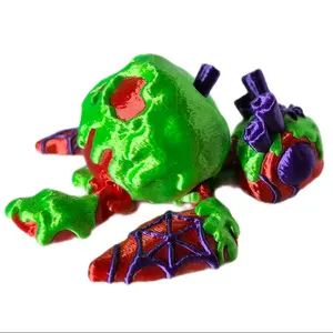 Shimmering Poison Apple Turtle 5" with Stunning Detail and Vibrant Green and Red Colorway