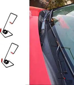 2PCS Windshield Wiper Arm Pressure Spring Booster, Windshield Wiper Arm Puller Tool, Multi-Functional Wiper Blade Assist Springs with Silicone Cap, Improved Visibility in Rain/Snow (2PCS)