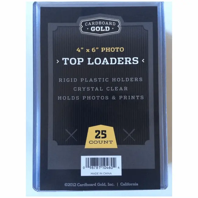 CARDBOARD GOLD 4x6 PHOTO TOP LOADERS