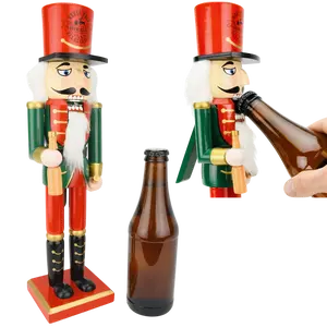 Beercracker – Bottle Opener Nutcracker 15" Tall Functional Décor