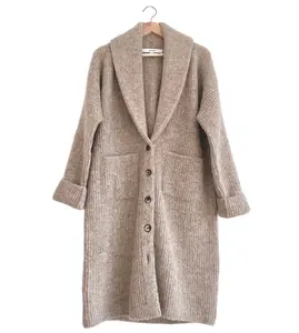 La Tierra Cardigan Coat in Oatmeal, from La Tierra