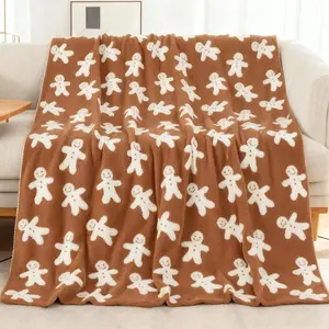 Christmas Gingerbread Blankets for Adults 60in x 80in, Soft Throw Blankets for Women Men, Christmas Gifts for Women, Christmas Gifts for Adults