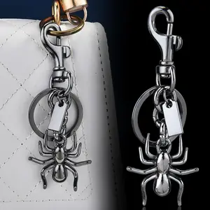 Gothic Spider Keychain Punk Metal Insect Key Ring Vintage Brass Animal Pendant Heavy Duty Car Key Chain Holder Ornament for Men Jeans Belt Loop,summerwins