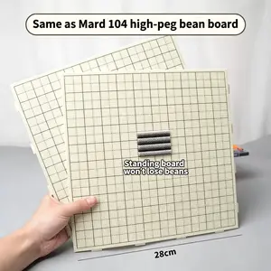 2.6mm Long Pin Bean Board, 52/104 Pins, 90 Degrees Vertical, Non-Falling Beans, Interlocking Grid, Handmade DIY Base Plate