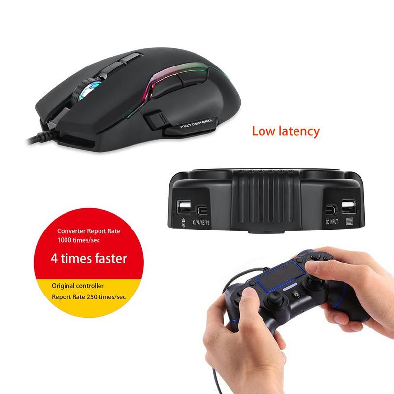 C91 AimBox Official｜Zero Lag MnK Adapter｜Plug & Play FPS Hack (No Ban!)0.8ms PRO Converter｜Mouse & Keyboard for PS4/Xbox/Switch｜FPS Dominator for Warzone/Apex/R6