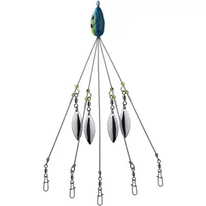 Alabama Umbrella Rigs for Bass Stripers Fishing, Freshwater Fishing Swimbait Lures Rig Kit, Blue US
