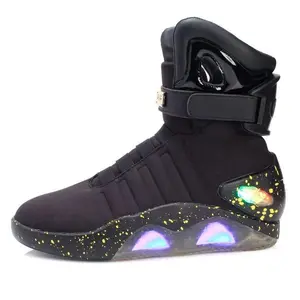 Designer Shoes Back to the Future High Top LED Light Up Warm Shoes for Autumn Winter Cool Halloween Christmas Outfits