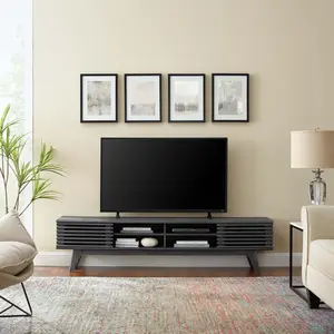 Modway Render 70" Entertainment Center TV Stand in Charcoal