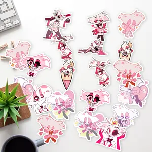 Stickers Pack 20 Pcs Angel Aesthetic Vinyl Colorful Dust Luggage Bike Hazbin Water Waterproof Hotel Guitar Laptop Car Bottle Bumper Skateboard