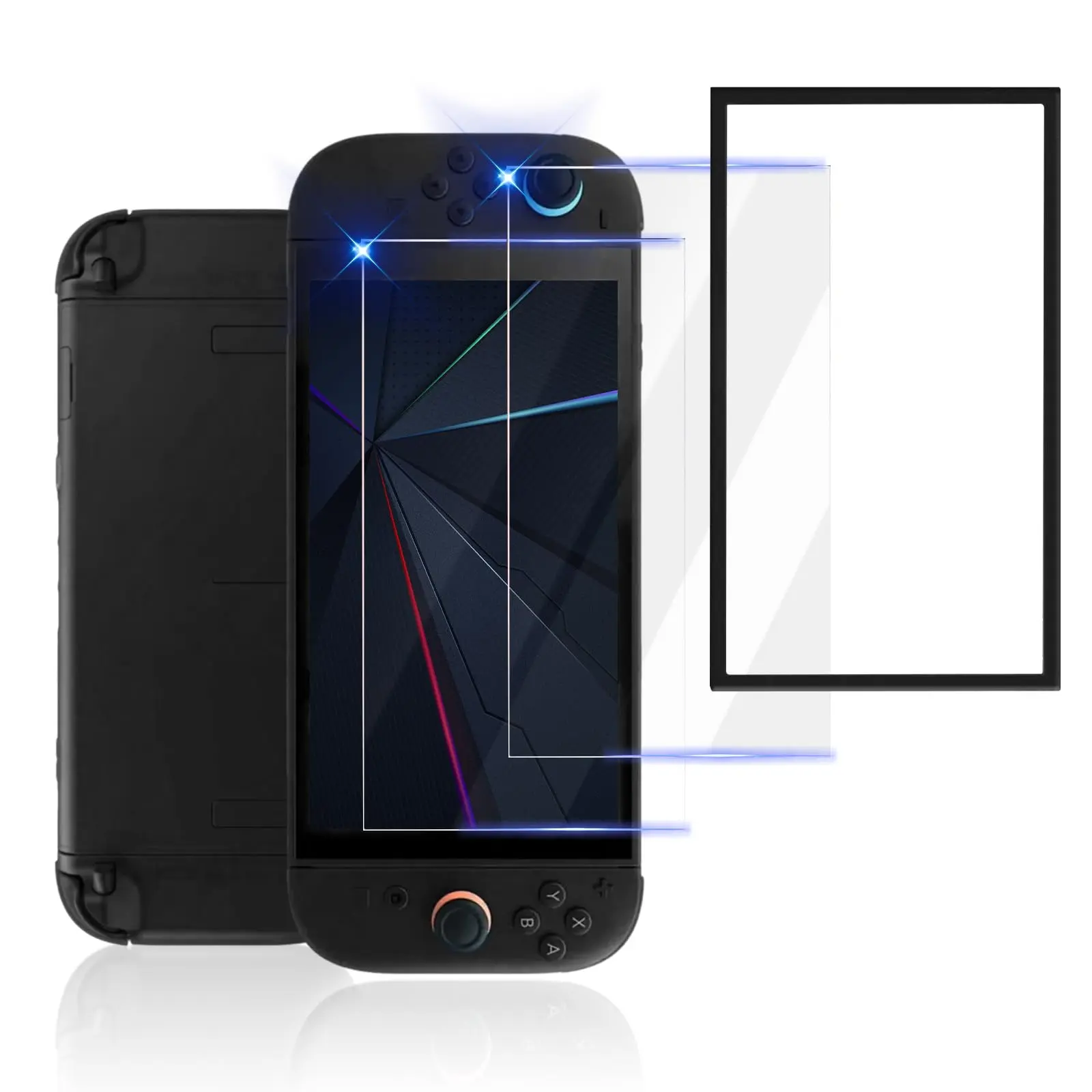 2-Pack 10H Tempered Glass Screen Protector for Nintendo Switch 2 (2025) – Anti-Blue Light,Easy to Install, Bubble-Free Kit with Alignment Frame, Ultra-Thin 0.25mm HD Clear