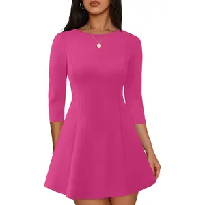 for Women Boat Neck Mini Dress