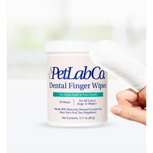 Dental Finger Wipes for Dogs and Cats - Easy Teeth-Cleaning, Supports Whiter Teeth and Fresher Breath