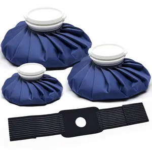 LMMAKE Ice Cold Pack Reusable Ice Bags for Injuries, Hot & Cold Therapy, 3 Sizes 6"/9"/11", Elastic Breathable Support Wrap, 4-Pack, 50-60℃ Hot Water Therapy