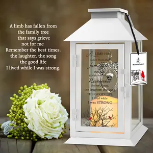 Memorial Gift for Loss of Mother Father Memorial Lantern Sympathy Lantern for Loss of Loved One Remembrance Bereavement Gifts with Candle