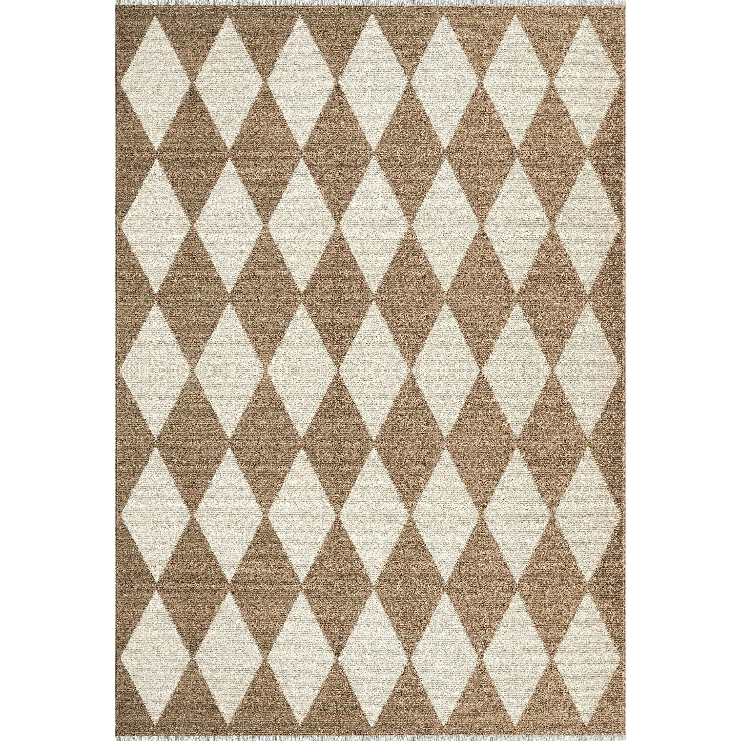 Evelyn Harlequin Diamond Brown Rug