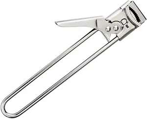1pcs Adjustable stainless steel can opener, upgraded version with anti-slip extension rod, suitable for users with less hand strength, extended can opener fits cans of any size.